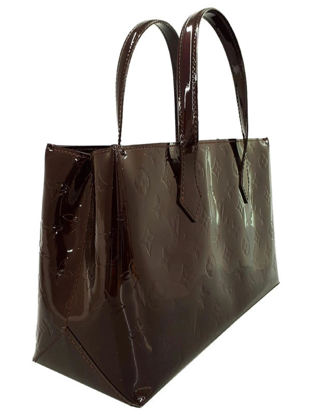 Louis Vuitton Handbag Wilshire Monogram Vernis Brown